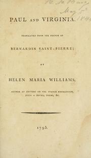 Cover of: Paul and Virginia. by Bernardin de Saint-Pierre, Bernardin de Saint-Pierre