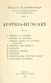 Cover of: Peace handbooks by Great Britain. Foreign Office. Historical Section