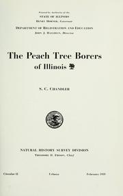 Cover of: The peach tree borers of Illinois [by] S. C. Chandler