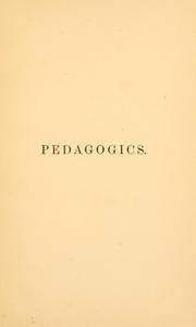 Cover of: Pedagogics by Henry M. Crider