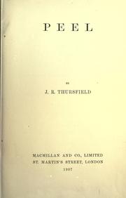 Cover of: Peel by James Richard Thursfield, James Richard Thursfield