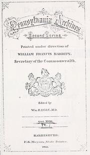 Cover of: Pennsylvania Archives: Series 2, Vol 18