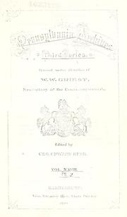 Pennsylvania archives: third series by Egle, William Henry