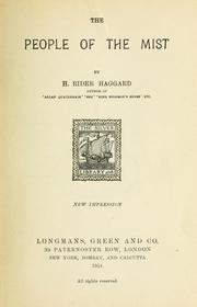 Cover of: The People of the Mist by H. Rider Haggard