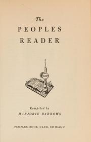 Cover of: The peoples reader by compiled by Marjorie Barrows.