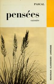 Cover of: Pensées