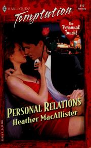 Cover of: Personal relations