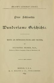 Cover of: Peter Schlemihls wundersame Geschichte. by Adelbert von Chamisso
