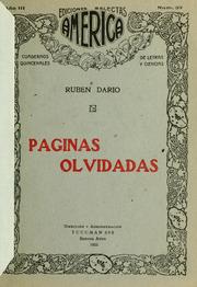 Cover of: Páginas olvidadas