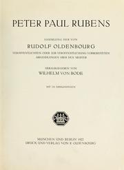 Cover of: Peter Paul Rubens. by Rudolf Oldenbourg