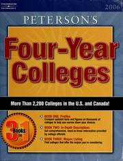 Cover of: Peterson's four-year colleges 2006. by 