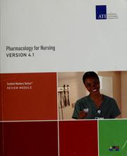 Cover of: Pharmacology for nursing