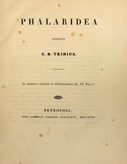 Cover of: Phalaridea by Karl Bernhard Trinius