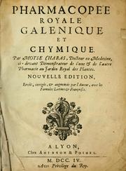 Cover of: Pharmacopée royale galenique et chymique