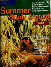Cover of: Peterson's summer study abroad, 2001 by :
