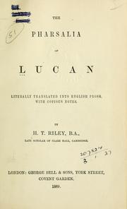 Cover of: The Pharsalia by Lucan