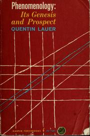 Phenomenology by Quentin Lauer