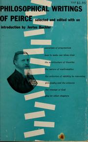 Cover of: Philosophical writings of Peirce