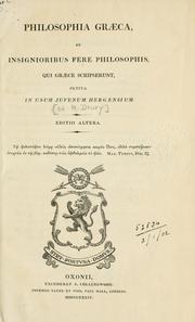 Cover of: Philosophia graeca ex insignioribus fere philosophis by H. Drury