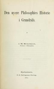 Cover of: Philosophiens historie i grundrids