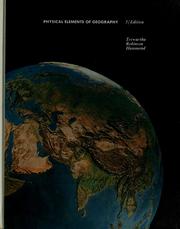 Cover of: Physical elements of geography
