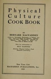 Cover of: Physical culture cook book