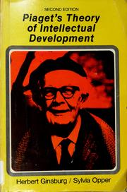 Cover of: Piaget's theory of intellectual development