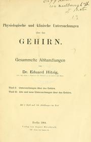 Cover of: Physiologische und klinische Untersuchungen über das Gehirn: gesammelte Abhandlungen