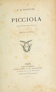 Cover of: Picciola by Joseph Xavier Boniface Saintine