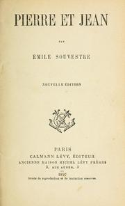 Cover of: Pierre et Jean. by Émile Souvestre