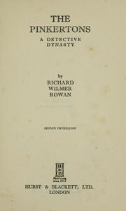 The Pinkertons by Richard Wilmer Rowan