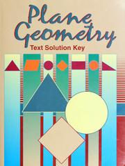 Cover of: Plane geometry by 
