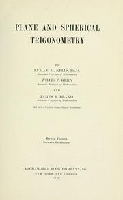 Cover of: Plane and spherical trigonometry