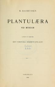 Cover of: Plantulæra: vió myndum