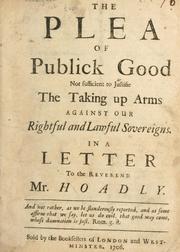 Cover of: The Plea of publick good by 