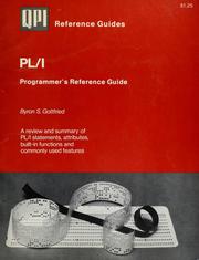 Cover of: PL/I: programmer's reference guide