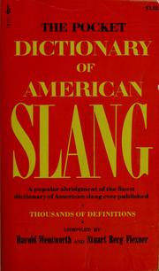 Cover of: The pocket dictionary of American slang: a popular abridgement of the Dictionary of American slang
