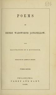 Cover of: Poems by Henry Wadsworth Longfellow, Henry Wadsworth Longfellow