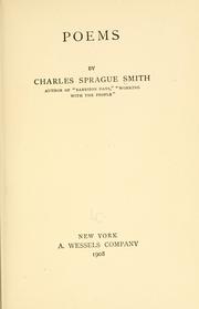 Cover of: Poems by Charles Sprague Smith