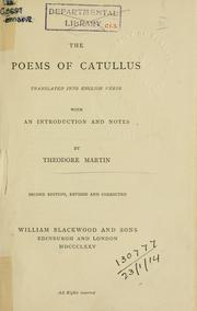 Cover of: Poems by Gaius Valerius Catullus