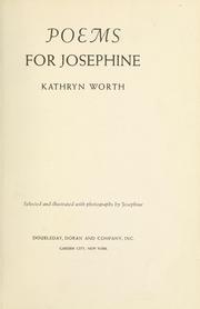 Cover of: Poems for Josephine
