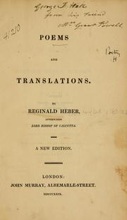 Cover of: Poems and translations.