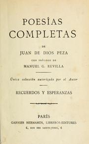 Cover of: Poesías completas. by Juan de Dios Peza, Juan de Dios Peza