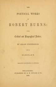 Cover of: Poetical works by Robert Burns