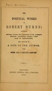 Cover of: The poetical works of Robert Burns by Robert Burns