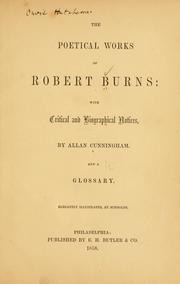 Cover of: The poetical works of Robert Burns by Robert Burns