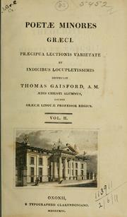 Cover of: Poetæ minores græci: præcipua lectionis varietate et indicibus locupletissimis