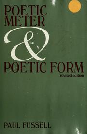 Cover of: Poetic meter and poetic form by Paul Fussell