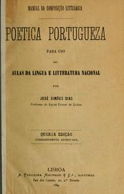 Cover of: Poetica portugueza by José Simões Dias