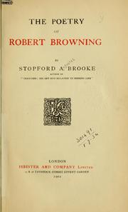 Cover of: The poetry of Robert Browning